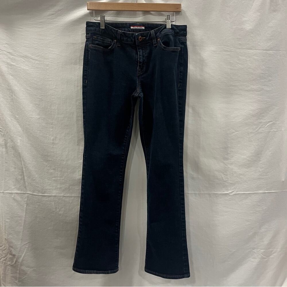 Tommy Hilfiger Bootcut Jeans Womens 10 Regular Dark Wash Basic Classic Simple
